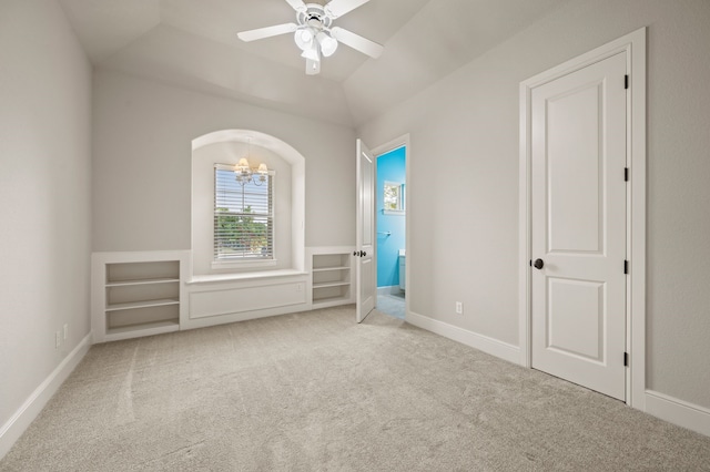 1665 Florence Rd, Keller, TX 76262 - unfurnished bedroom with light carpet, ensuite bathroom, a chandelier, a ceiling fan, and baseboards
