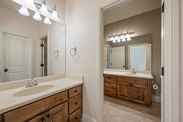 1665 Florence Rd, Keller, TX 76262 - bathroom featuring tile patterned floors, vanity, and baseboards