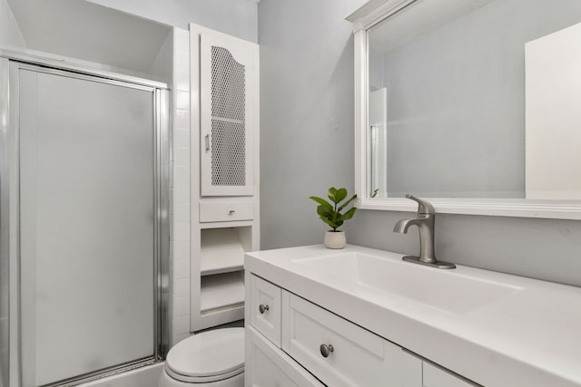 723 Westover Dr, Richardson, TX 75080 - full bath featuring vanity, a shower stall, and toilet