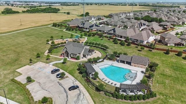 1837 Sebright Trl, Fort Worth, TX 76052 - aerial view of residential area with a pool area