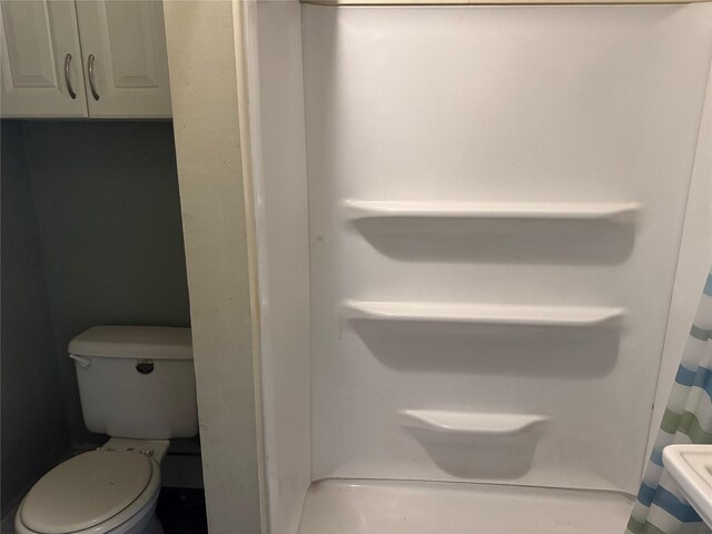 425 S 1st St W, Clyde, TX 79510 - full bathroom featuring a shower with shower curtain and toilet