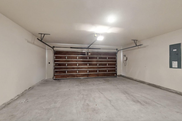 garage with electric panel