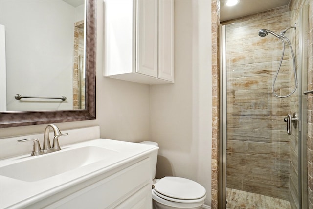 1456 Silent Springs Dr, Fort Worth, TX 76052 - full bathroom featuring a stall shower, toilet, and vanity