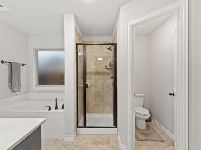1713 Victoria Dr, Fort Worth, TX 76131 - full bath featuring a shower stall, toilet, a bath, and vanity