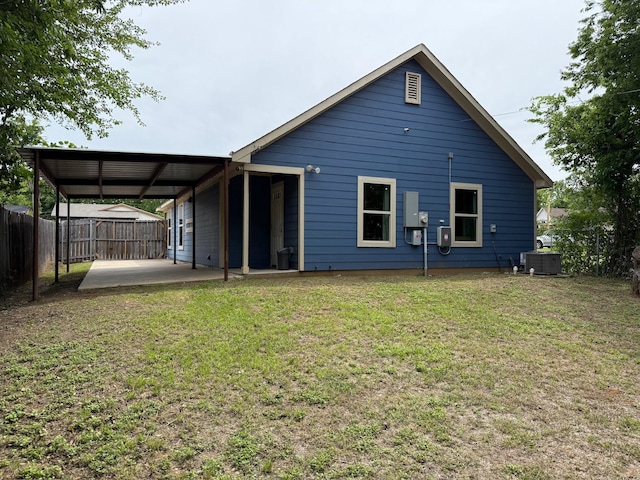 1253 E Ramsey Ave, Fort Worth, TX 76104 - back of house with a patio and central air condition unit