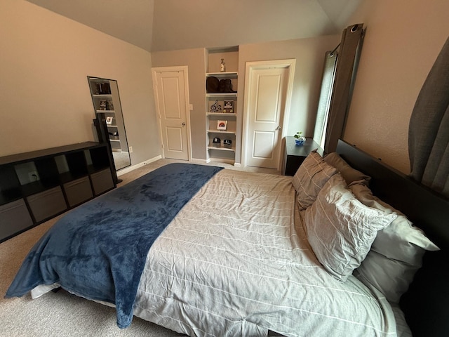 1253 E Ramsey Ave, Fort Worth, TX 76104 - bedroom with lofted ceiling and carpet