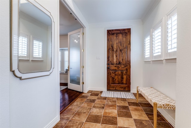 7333 Valencia Grove Ct, Fort Worth, TX 76132 - entryway featuring baseboards and ornamental molding