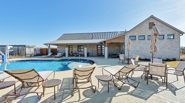 175 Calla Dr, Flower Mound, TX 75028 - view of pool with fence and a patio