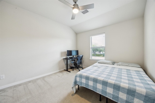 6552 Federal Hall St, Plano, TX 75023 - carpeted bedroom featuring lofted ceiling, baseboards, and ceiling fan