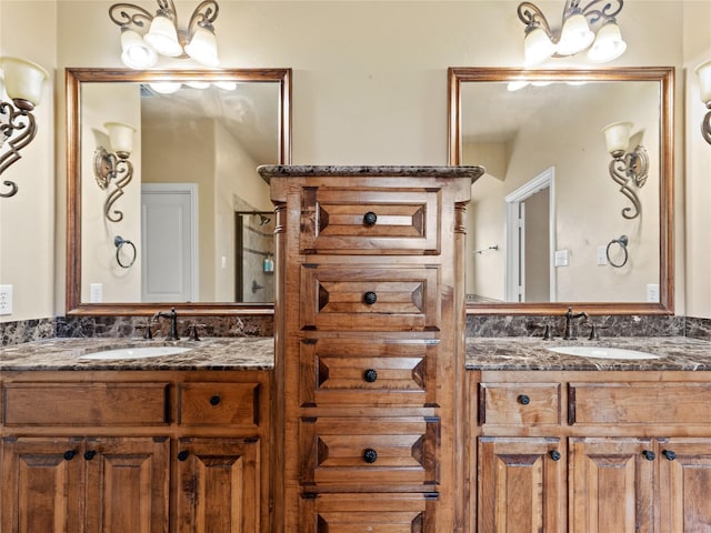 1413 Prairie Dr, Carrollton, TX 75007 - full bathroom featuring two vanities