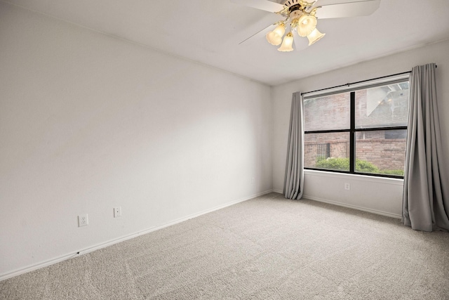 1120 Forest Creek St, Benbrook, TX 76126 - spare room with light colored carpet, baseboards, and a ceiling fan