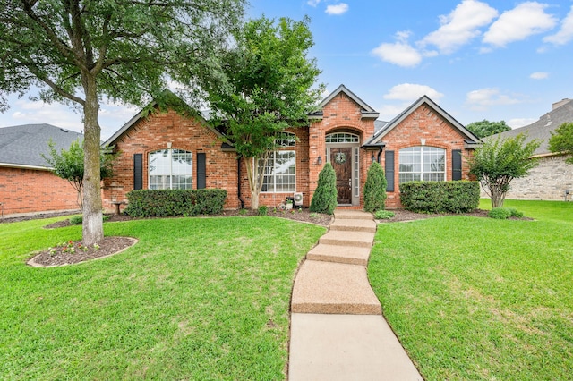 1820 Lacey Oak Ln, Keller, TX 76248 - traditional-style house featuring brick siding and a front lawn