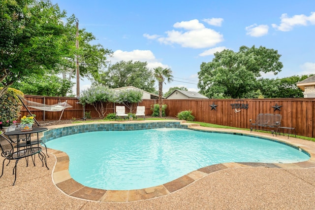 1820 Lacey Oak Ln, Keller, TX 76248 - view of swimming pool featuring a fenced backyard and a patio