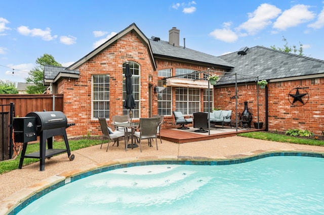 1820 Lacey Oak Ln, Keller, TX 76248 - view of pool with an outdoor hangout area, grilling area, and a patio area