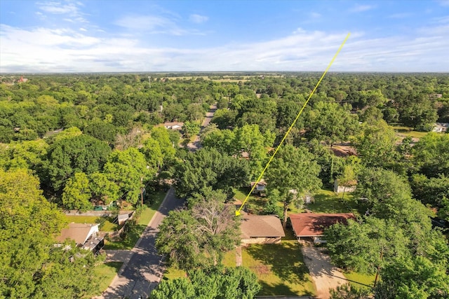bird's eye view of a heavily wooded area