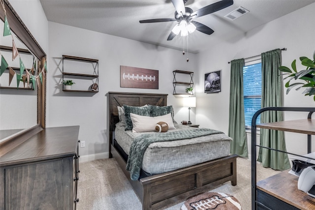 109 Highland Ranch Dr, Paradise, TX 76073 - bedroom with carpet flooring, baseboards, and ceiling fan