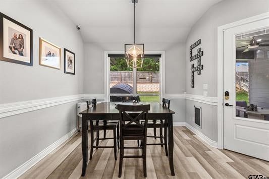 2230 Rana Park, Flint, TX 75762 - dining area with wood finished floors and lofted ceiling