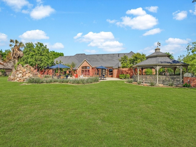 901 Saint James Dr, Fairview, TX 75069 - view of yard featuring a gazebo and a patio area