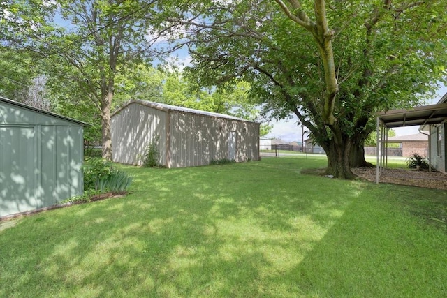 200 Herberta St, Pottsboro, TX 75076 - view of yard with an outdoor structure and a pole building