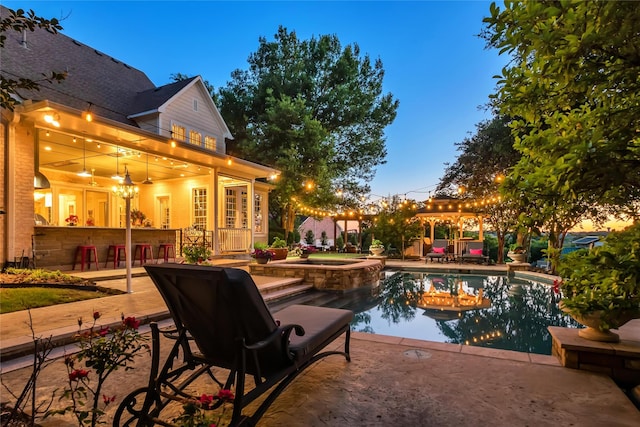 417 Windwood Ct, Mckinney, TX 75071 - view of swimming pool featuring a patio area and a pool with connected hot tub