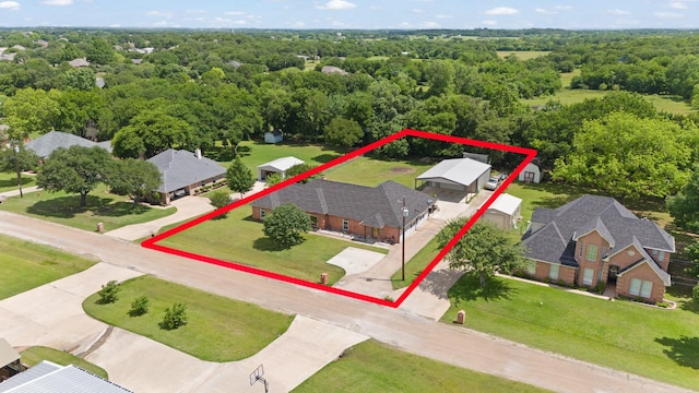2521 Trail Tree Ct, Burleson, TX 76028 - aerial view of residential area with property boundaries highlighted