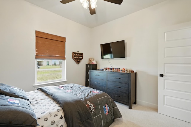 120 Crosswind Trl, Ovalo, TX 79541 - bedroom with light colored carpet and ceiling fan