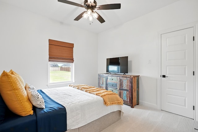 120 Crosswind Trl, Ovalo, TX 79541 - bedroom featuring carpet floors, baseboards, and ceiling fan