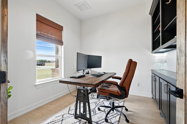 120 Crosswind Trl, Ovalo, TX 79541 - home office with light wood-style flooring and baseboards