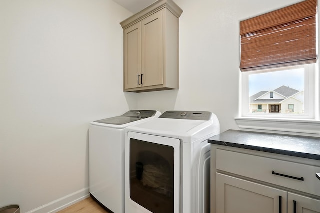 120 Crosswind Trl, Ovalo, TX 79541 - washroom featuring cabinet space, washer and dryer, and baseboards
