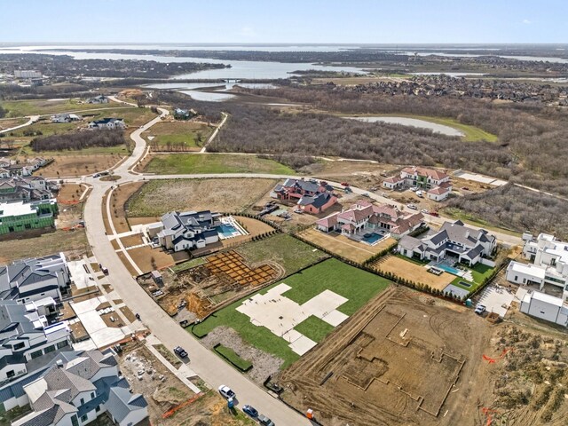 1650 Lilac Ln, Frisco, TX 75034 - aerial view of property and surrounding area with a nearby body of water and nearby suburban area