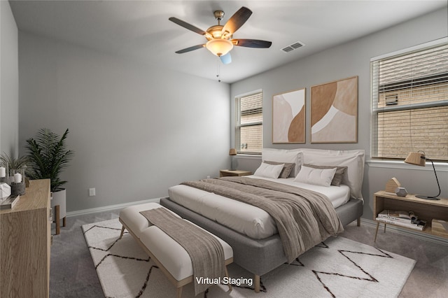 2545 Stella Ln, Northlake, TX 76247 - bedroom with carpet, ceiling fan, and baseboards