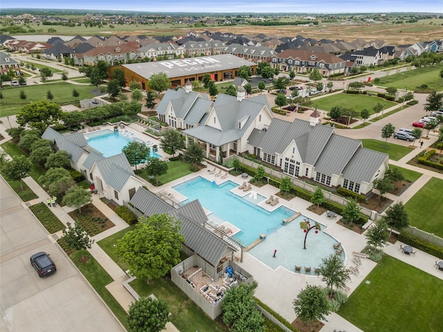 2545 Stella Ln, Northlake, TX 76247 - aerial perspective of suburban area with a pool