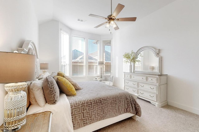 1033 Falls Rush Way, Royse City, TX 75189 - carpeted bedroom featuring ceiling fan, baseboards, and vaulted ceiling