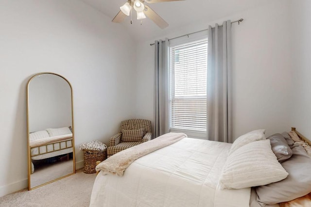1033 Falls Rush Way, Royse City, TX 75189 - bedroom with carpet flooring, lofted ceiling, and ceiling fan