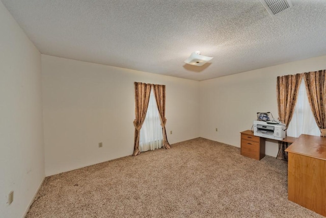 1300 Woodland Trail Dr, Bowie, TX 76230 - unfurnished office with light colored carpet and a textured ceiling
