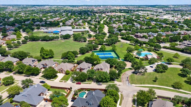2048 Remington Ln, Frisco, TX 75033 - aerial view of residential area with a pool