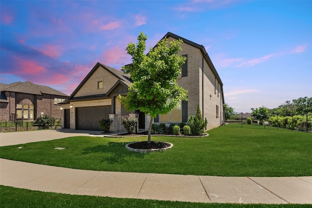 216 Shadow Creek Ln, Hickory Creek, TX 75065 - view of front facade featuring brick siding, a garage, and concrete driveway