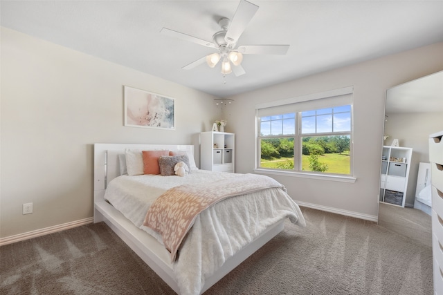 216 Shadow Creek Ln, Hickory Creek, TX 75065 - carpeted bedroom featuring baseboards and a ceiling fan
