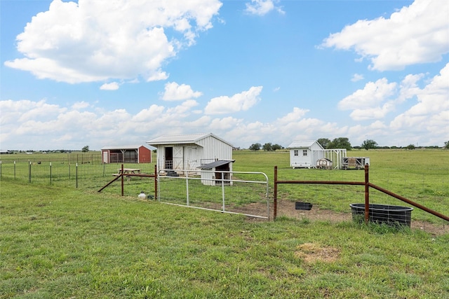 1197 Prairie Chapel Rd, Crawford, TX 76638 - view of yard featuring a rural view, an outbuilding, and a pole building