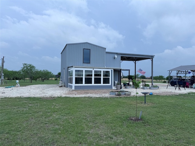 235 Hcr 2128, Whitney, TX 76692 - back of property featuring a lawn and a carport