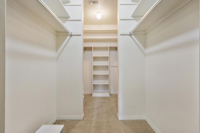 spacious closet featuring carpet