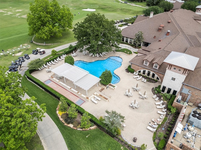 473 Inverness Dr, Fairview, TX 75069 - drone / aerial view of a golf club and a pool area