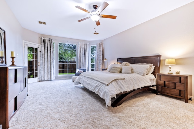 1430 Westmont Dr, Allen, TX 75013 - bedroom with carpet, ceiling fan, and access to outside