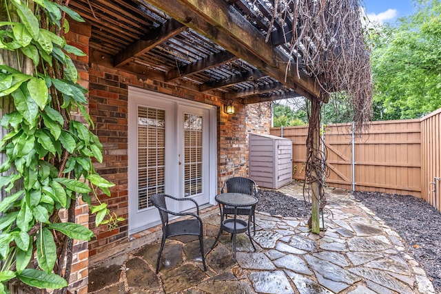 1430 Westmont Dr, Allen, TX 75013 - view of patio featuring fence and a pergola