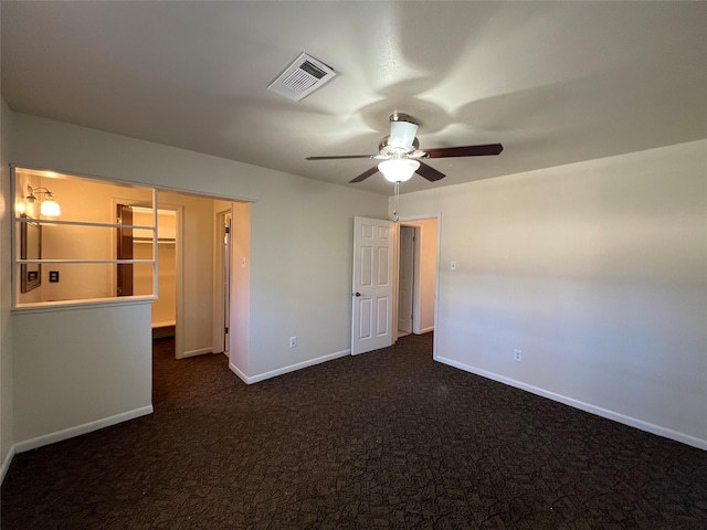216 E Homewood Dr, Crockett, TX 75835 - spare room with ceiling fan, carpet, and baseboards