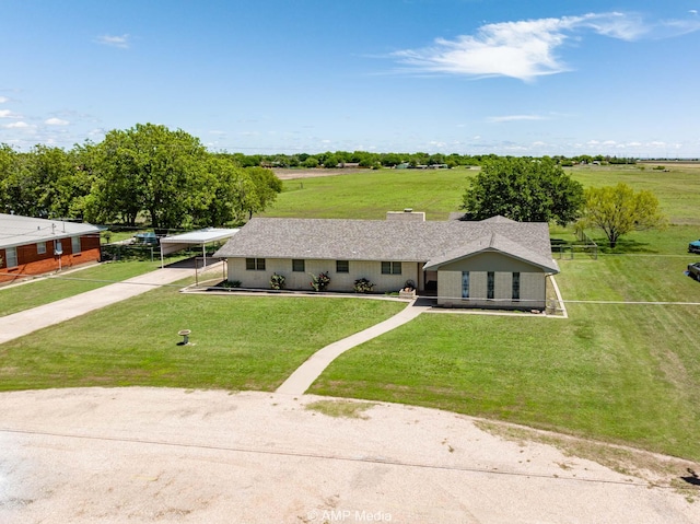 1201 New Hope Rd, Stamford, TX 79553 - ranch-style house with a carport and a front yard