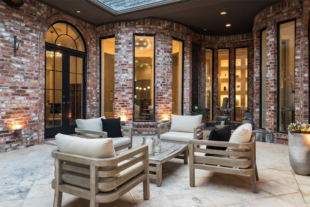 12229 Pecan Forest Dr, Dallas, TX 75230 - view of patio / terrace featuring an outdoor living space