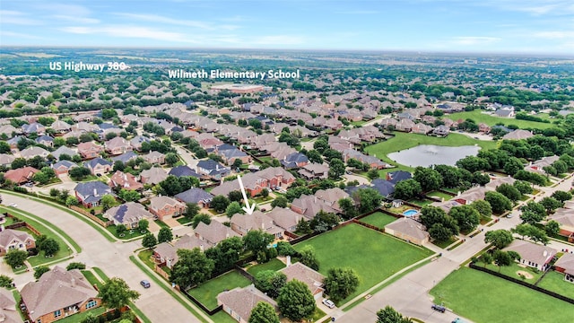8205 Saint Clair Dr, Mckinney, TX 75071 - view of property location with a nearby body of water, nearby suburban area, and property boundaries highlighted