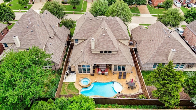 8205 Saint Clair Dr, Mckinney, TX 75071 - aerial view of residential area featuring a pool
