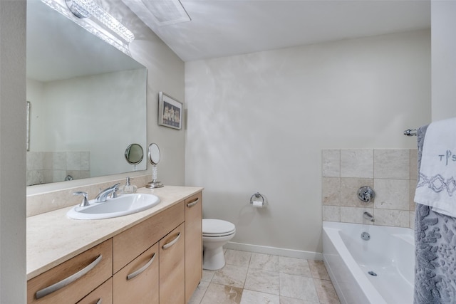 1200 Main St Unit 809, Dallas, TX 75202 - full bath featuring a tub to relax in, vanity, toilet, and baseboards